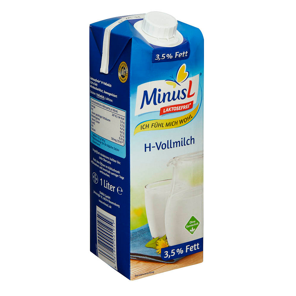 MinusL® HVollmilch laktosefreie Milch 10 x 1,0 l office discount
